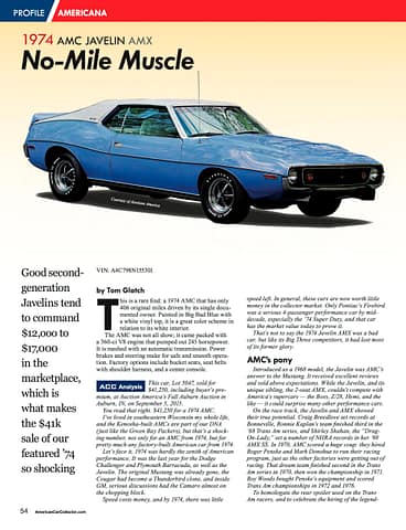 American Car Collector January 2016