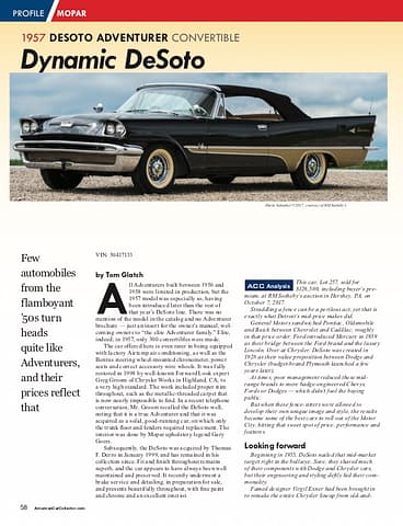 American Car Collector January 2018