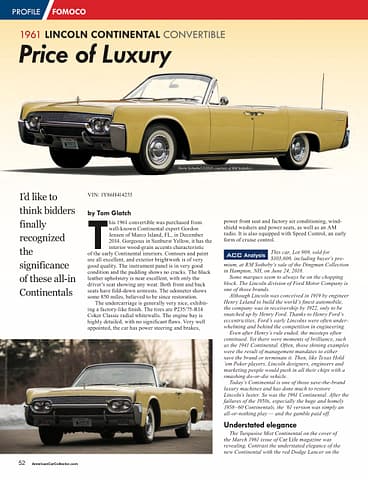 American Car Collector September 2018