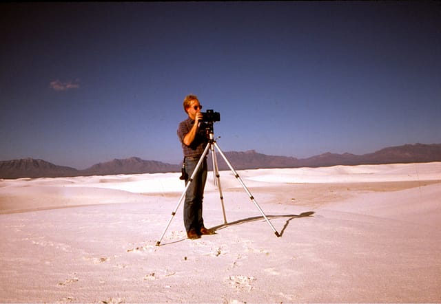 With Fujica 617 at White Sands, New Mexico, 1984